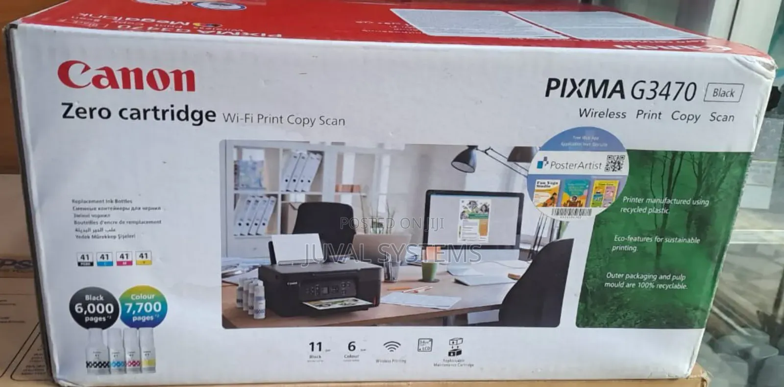 Canon Pixma G3470 Wireless Colour 3-in-1 Refillable Megatank Printer