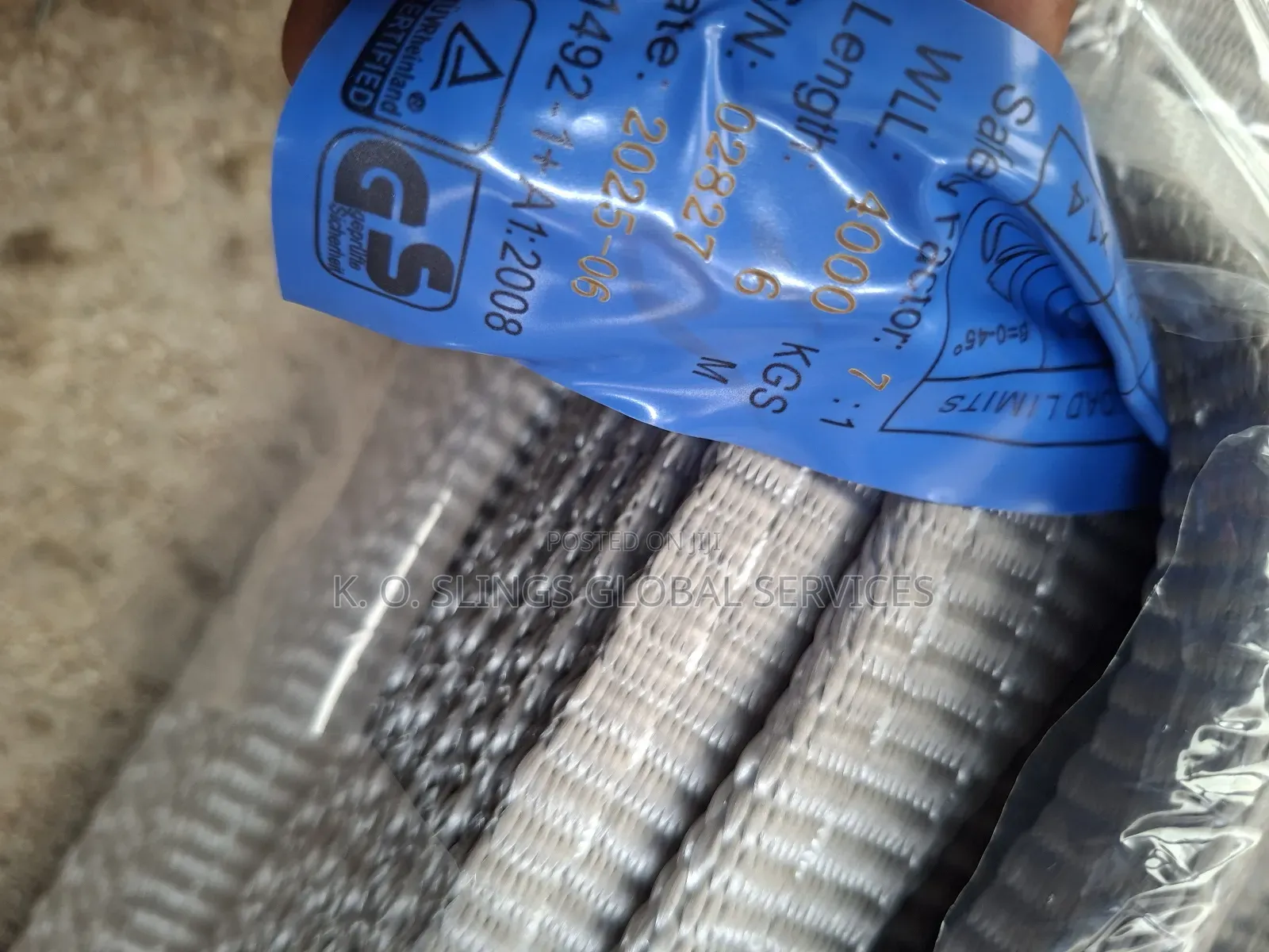 4ton X 6mtrs Flat Polyester Webbing Sling