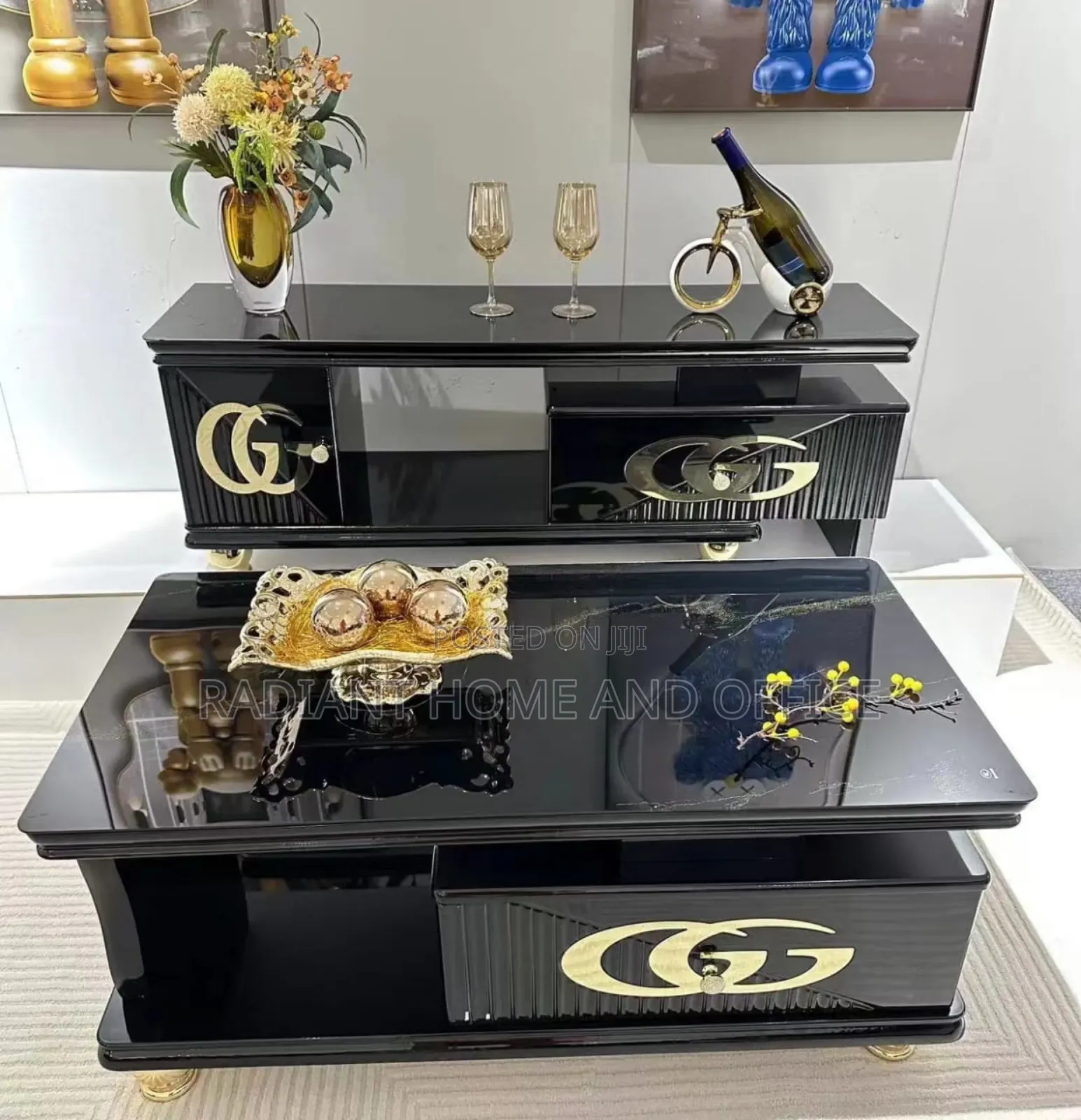 Quality Imported Gg Design Table and Tv Shelf 1.2m