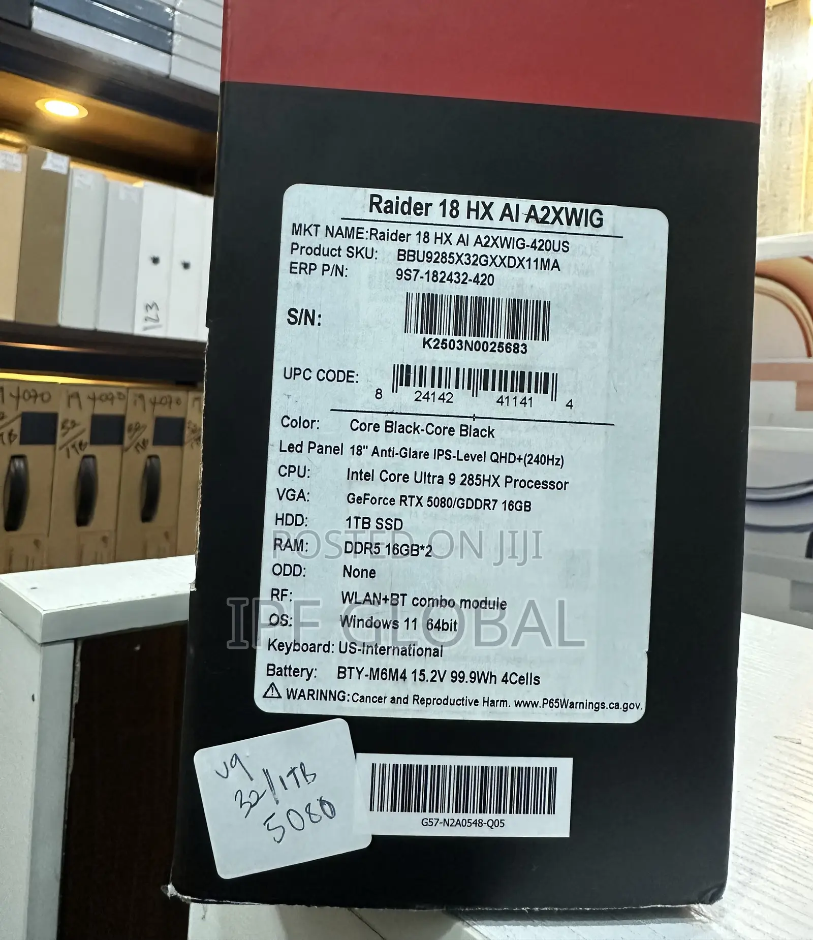 New Laptop MSI Raider GE78HX 32GB Intel Core Ultra 9 SSD 1T