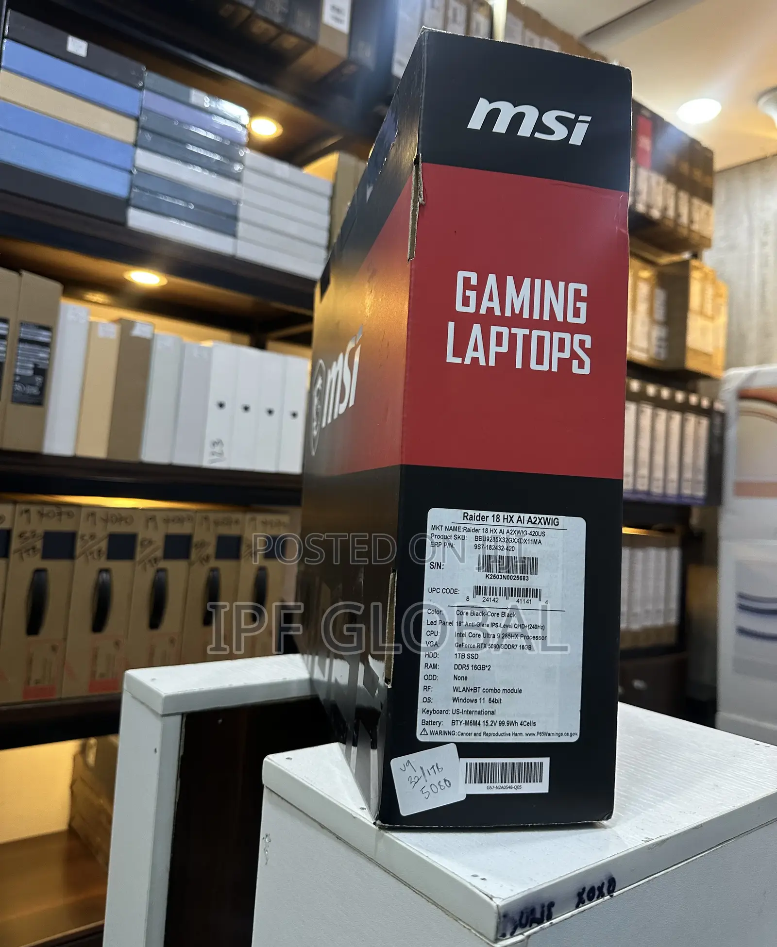 New Laptop MSI Raider GE78HX 32GB Intel Core Ultra 9 SSD 1T