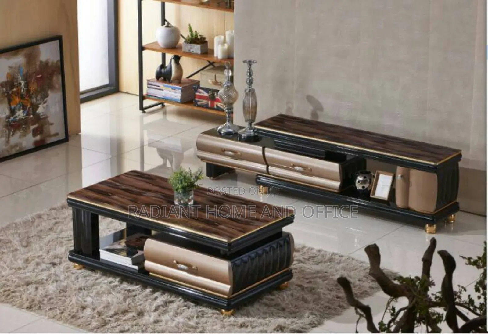 Sets of Wooden Table and Tv Stand Big