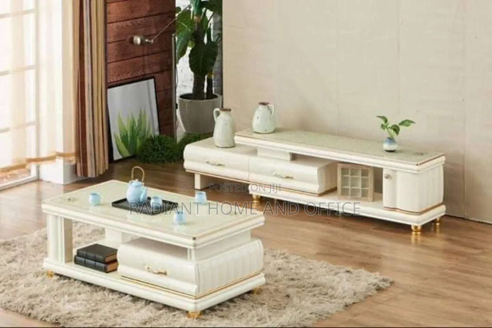 Sets of Wooden Table and Tv Stand Big