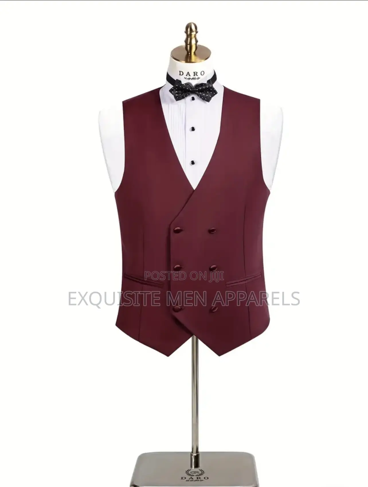 Classic Red Wine Daro Stone Tuxedo Men’S Suit