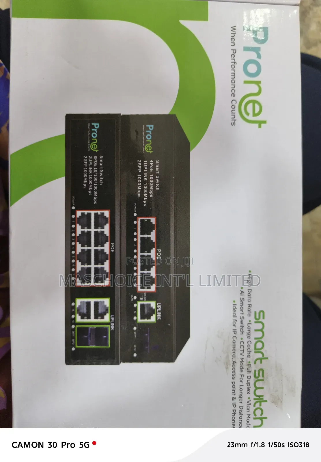 Pronet 8-Port Gigabit Smart 2sfp, 2uplink 1000mbps