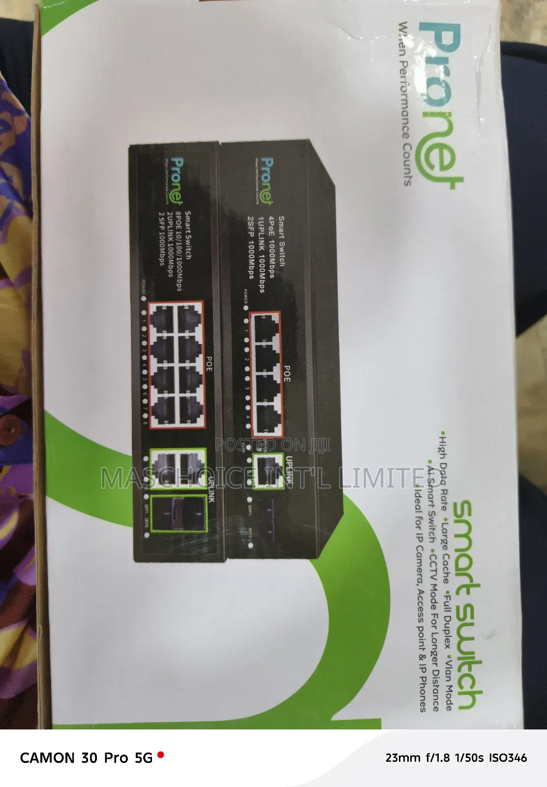 Pronet 8-Port Gigabit Smart 2sfp, 2uplink 1000mbps