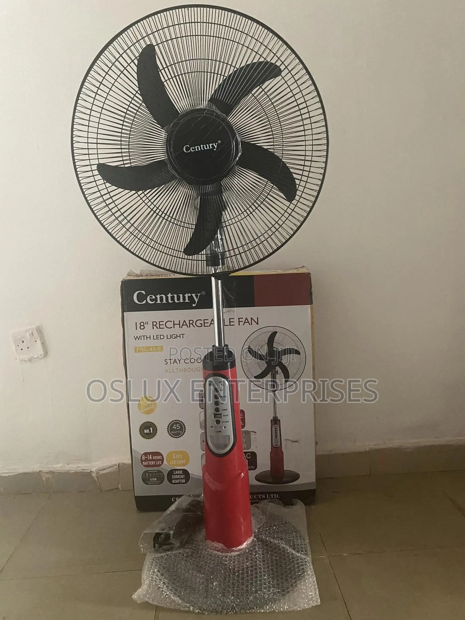 Century 18” Rechargeable Fan