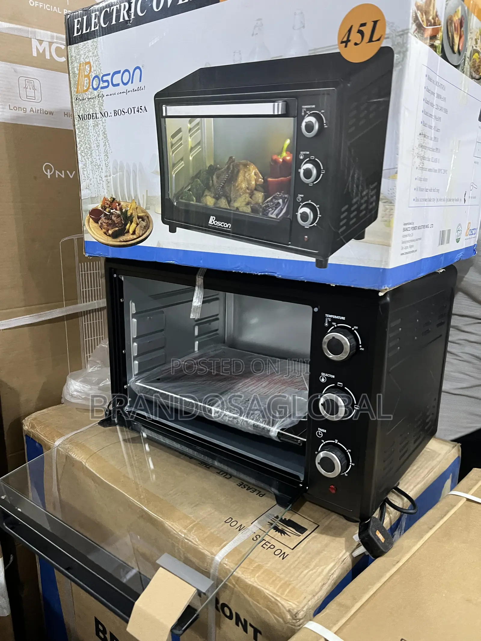 Boscon Bos-Ot45a Electric Oven 45l With Non-Stick Interior