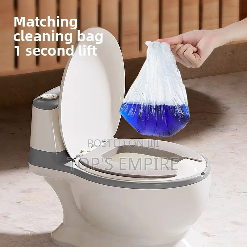 Children’S Plastic Simulated Flushing Sound Toilet Trainer – Unisex