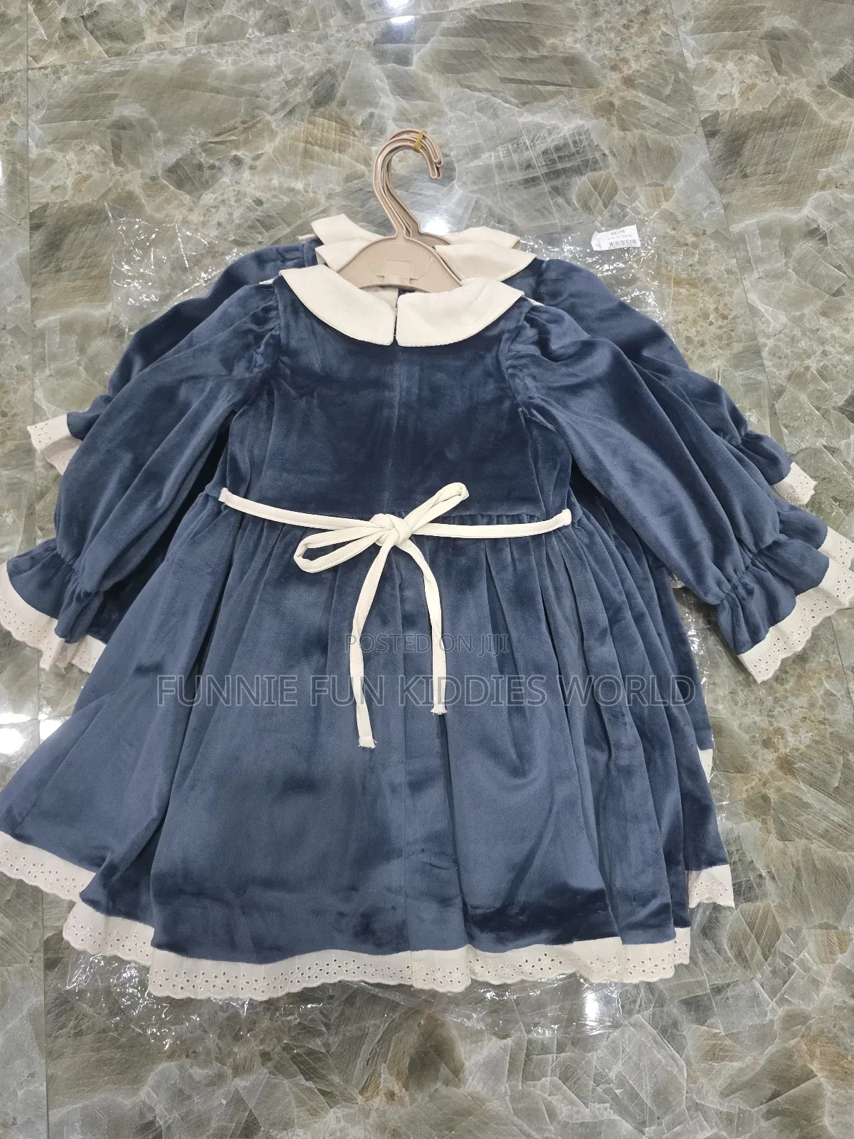 Baby Gown Dress. Made With Cotton and Velvet Material