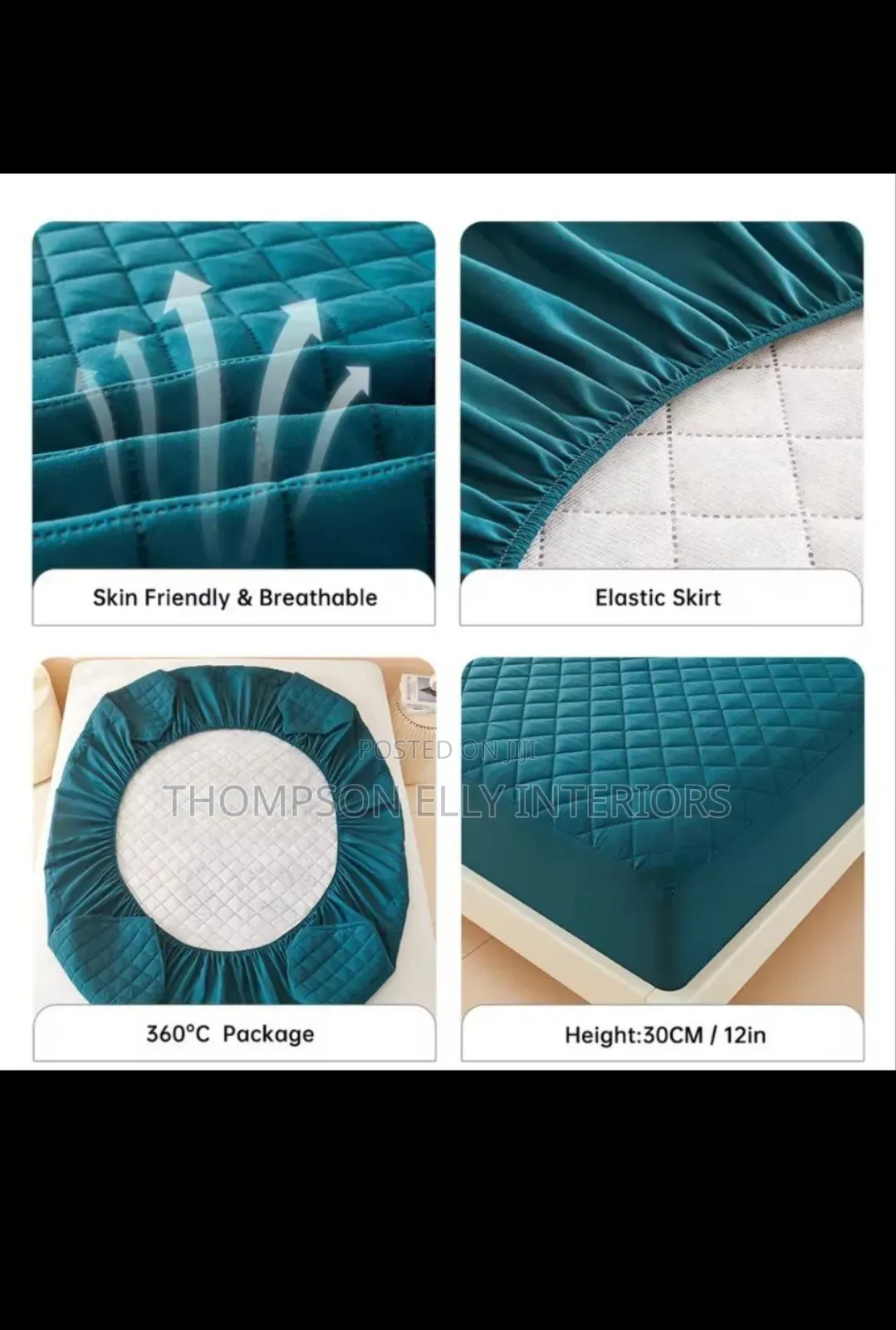 Quality Imported Padded Bed Protector With 4 Pillow Cases 6/7 by 6