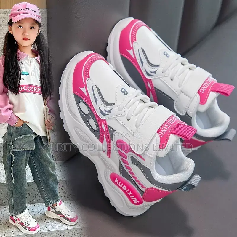 White and Pink Bay Girl Shoe