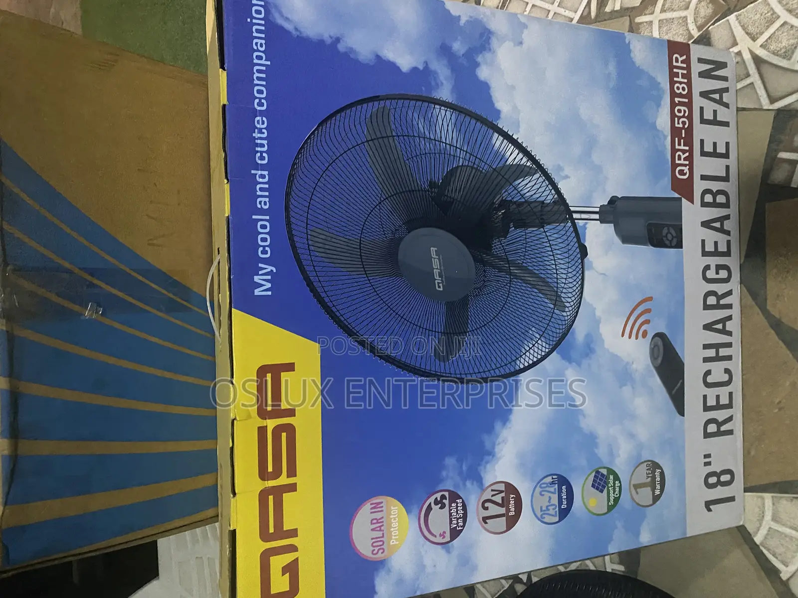 Qasa 18” Rechargeable Fan (Qrf-5918hr)