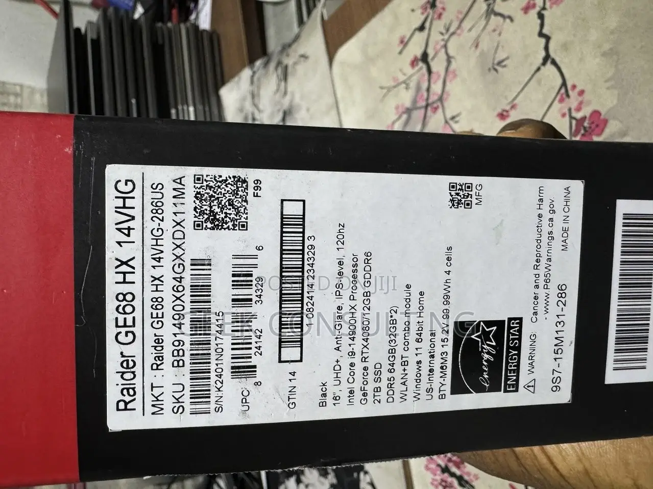 New Laptop MSI Raider GE68HX 13VI-202US 64GB Intel Core i9 SSD 2T