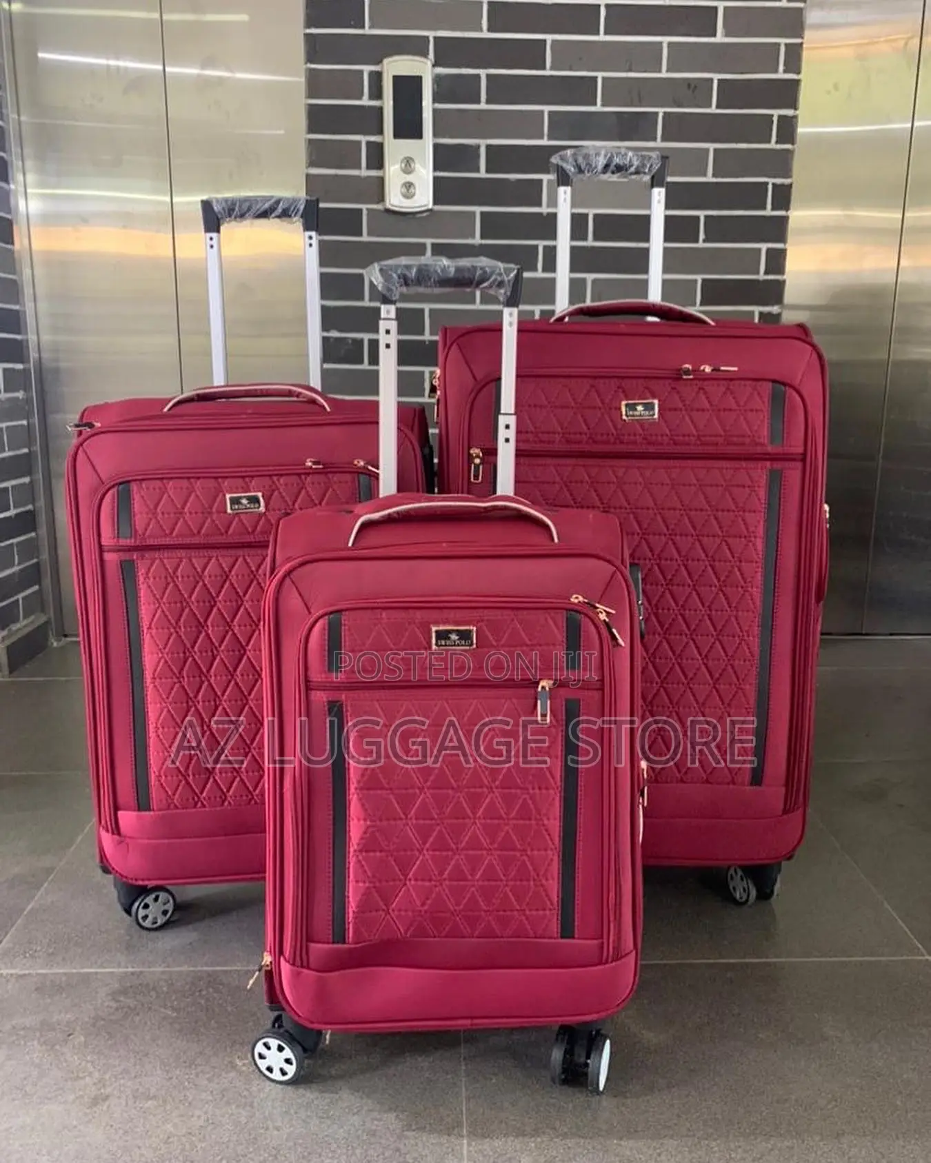 Set of 3 Fabric Luggage Box