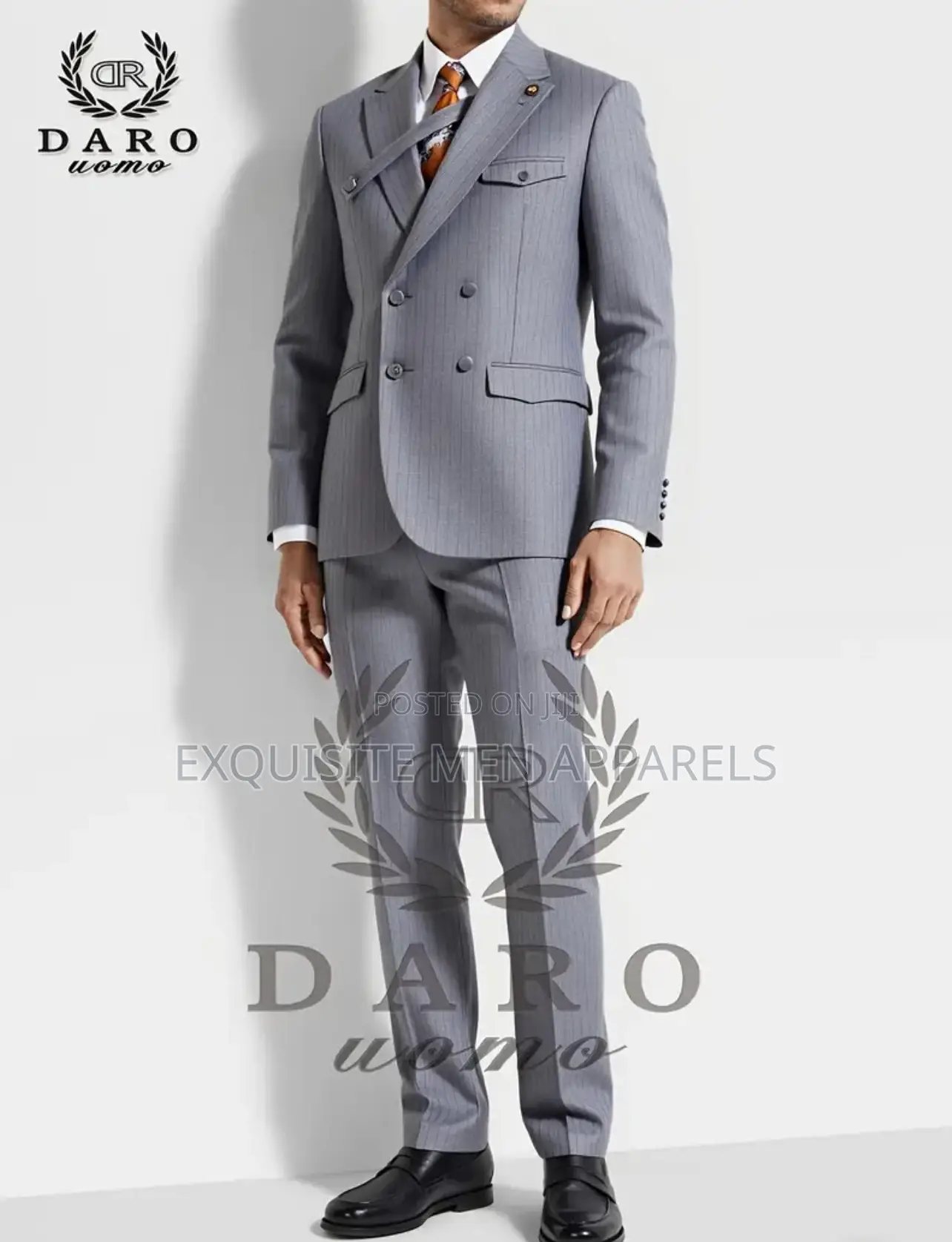Latest Designers Turkish Daro Double Breasted Stripe Suit