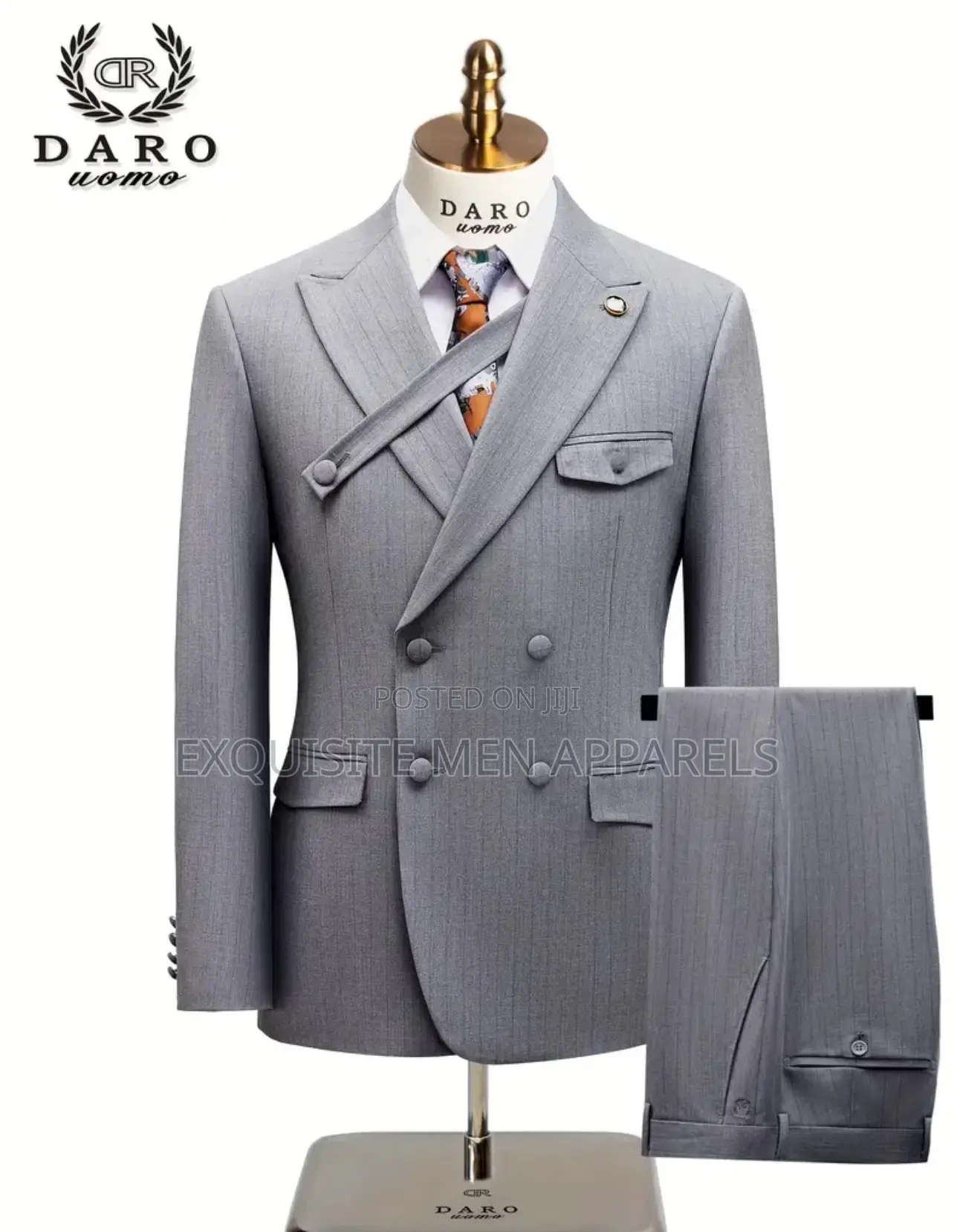 Latest Designers Turkish Daro Double Breasted Stripe Suit