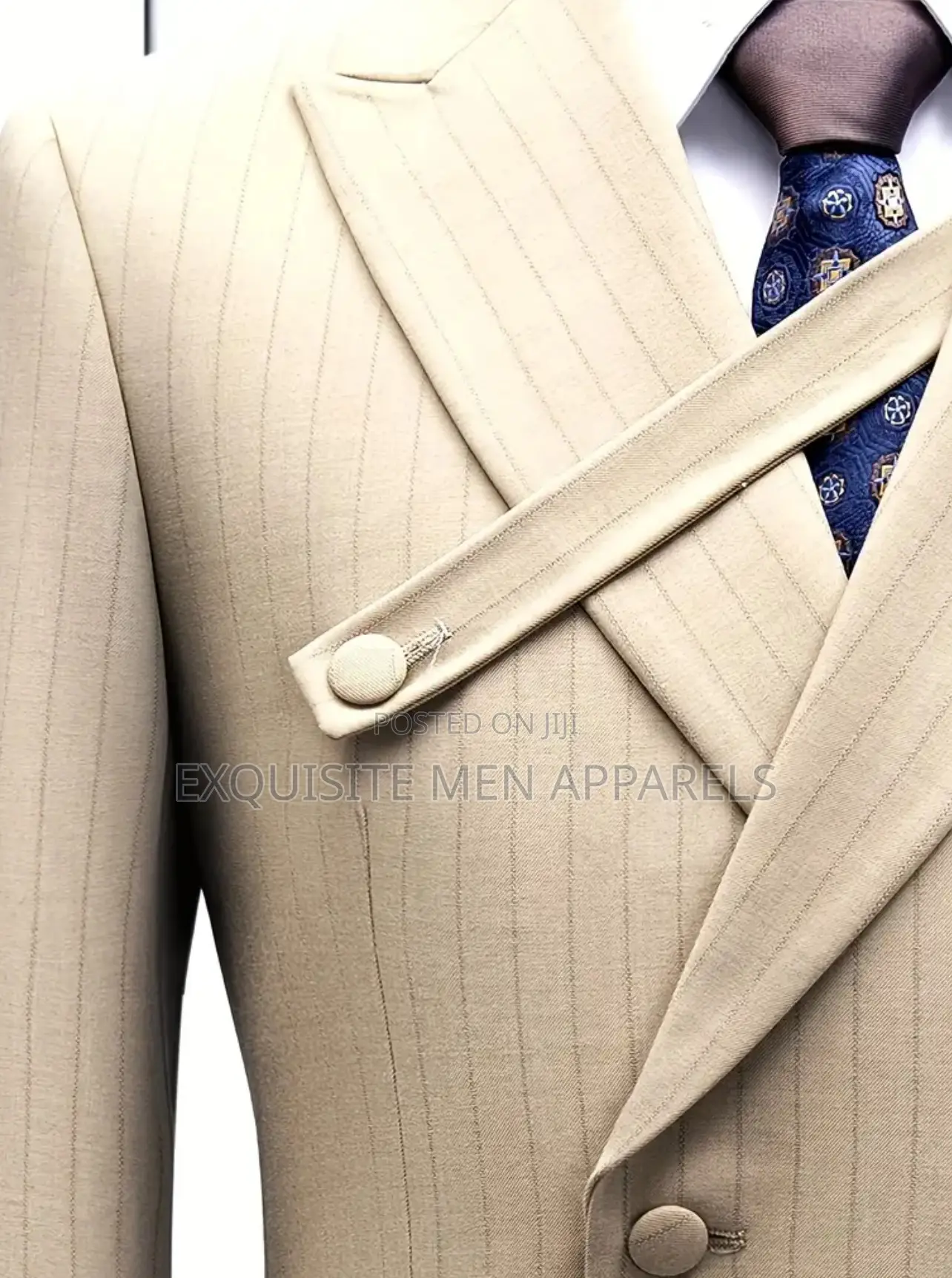 Quality Turkish Designer Double Breasted Stripe Men’S Suit