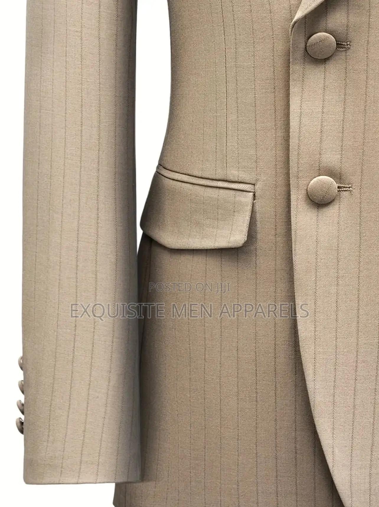 Quality Turkish Designer Double Breasted Stripe Men’S Suit