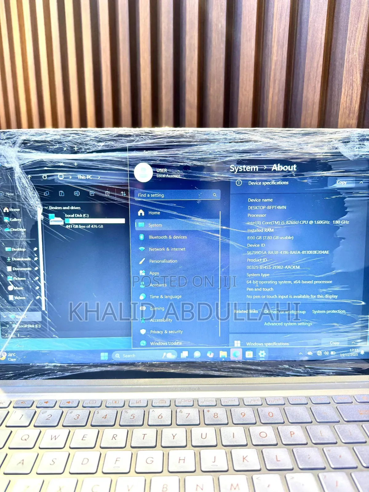 Laptop Asus Zenbook 14 UX434 8GB Intel Core I5 SSD 512GB