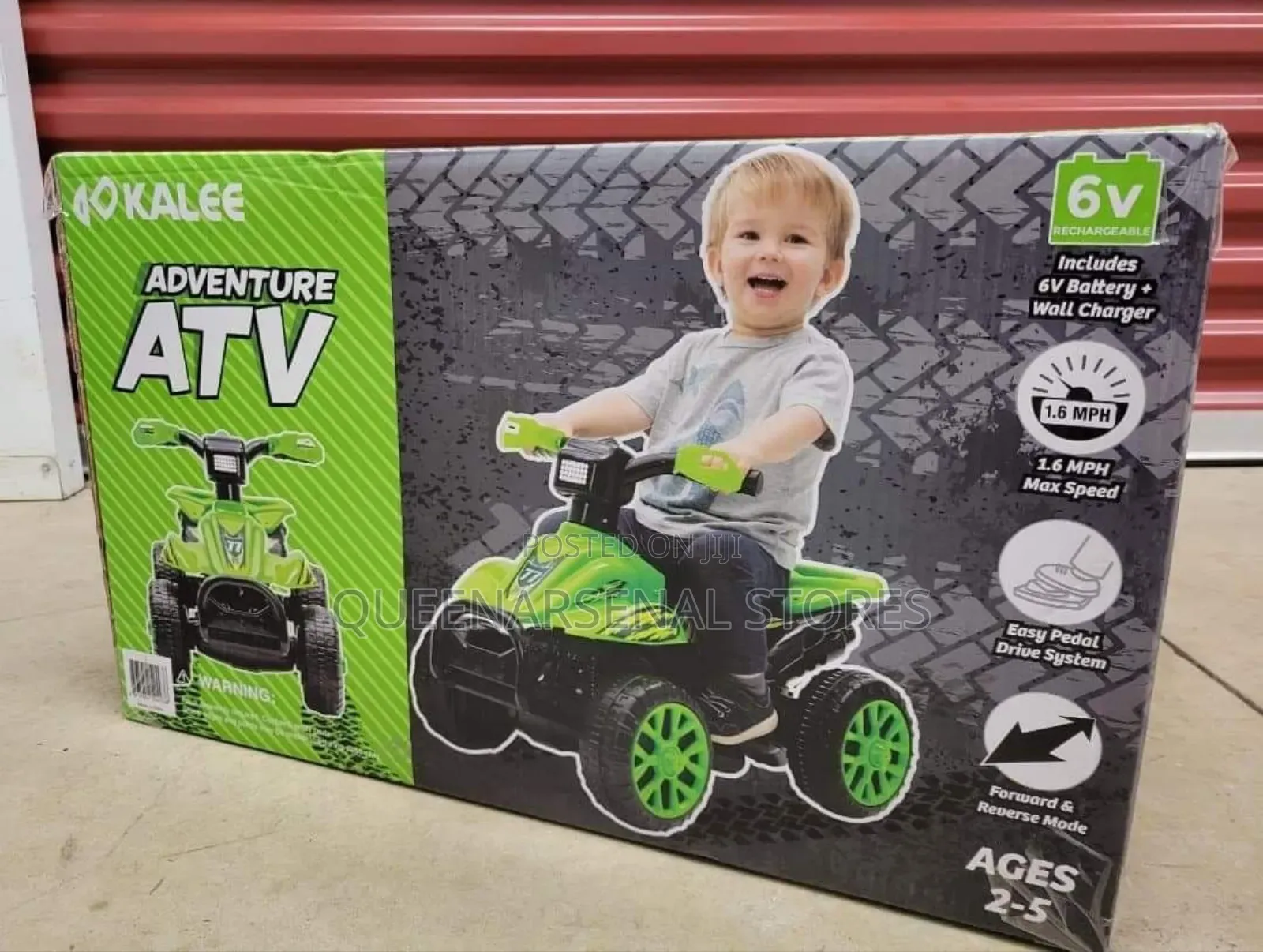 Kalee Green Quad Atv 6 Volt Battery Powered Ride On.