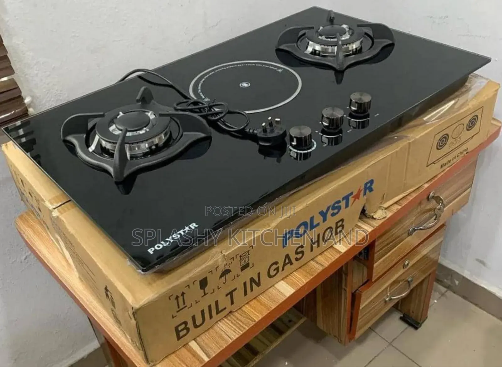Polystar 2 Gas Burner And 1 Electric Built-in Gas Hob - 90cm