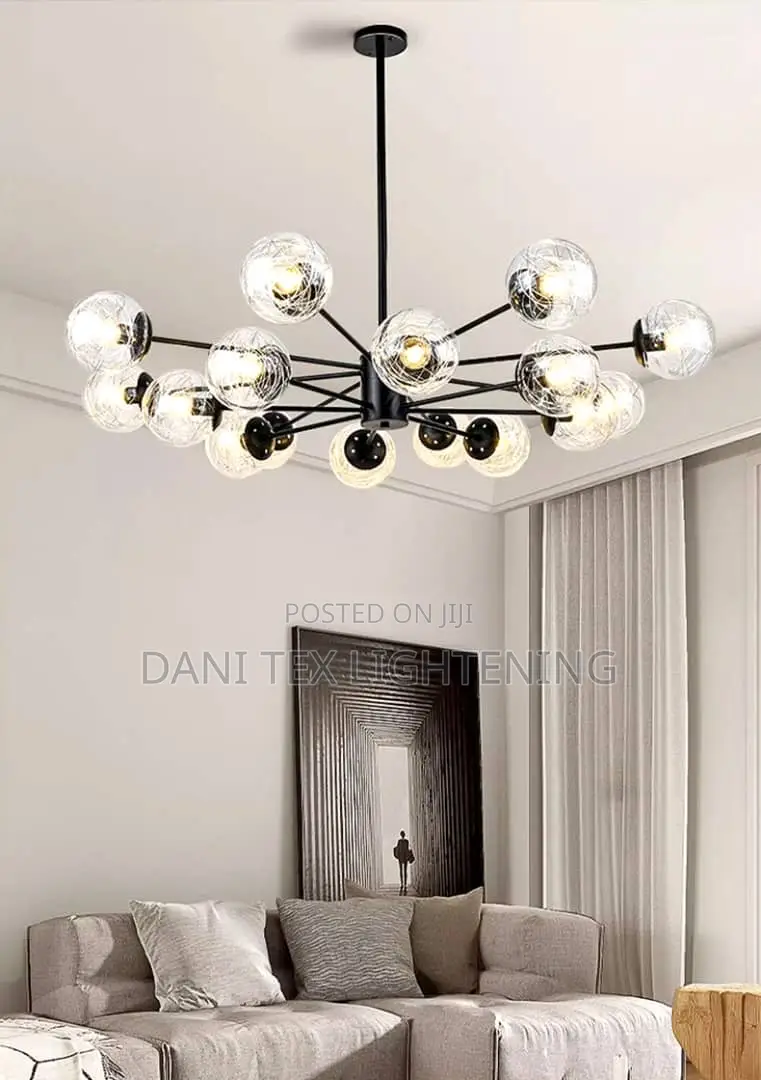 Nordic Glass Ball Light, Led Ceiling, Living Room Chandelier, Bedroom,
