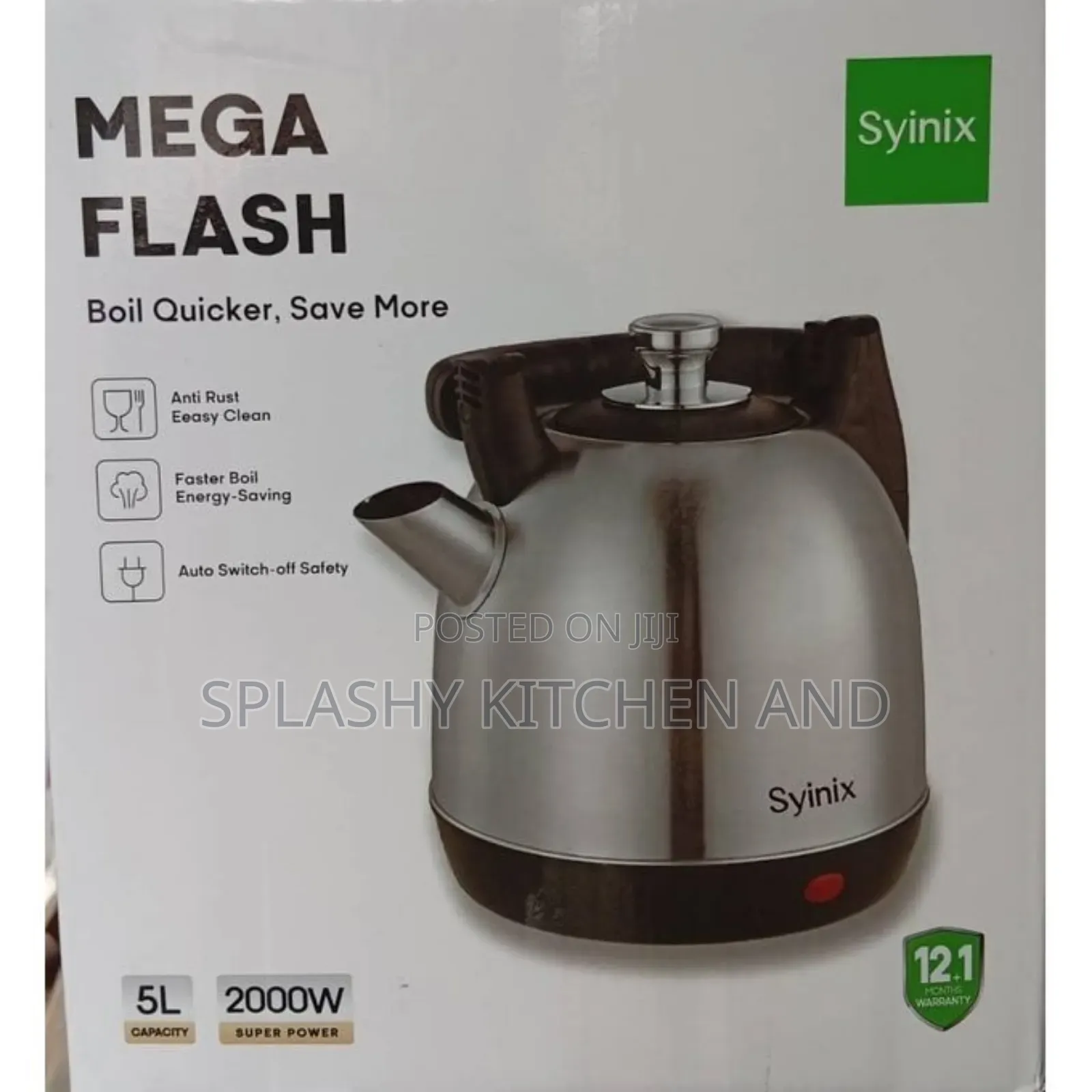 Syinix 5l Mega Flash Electric Kettle