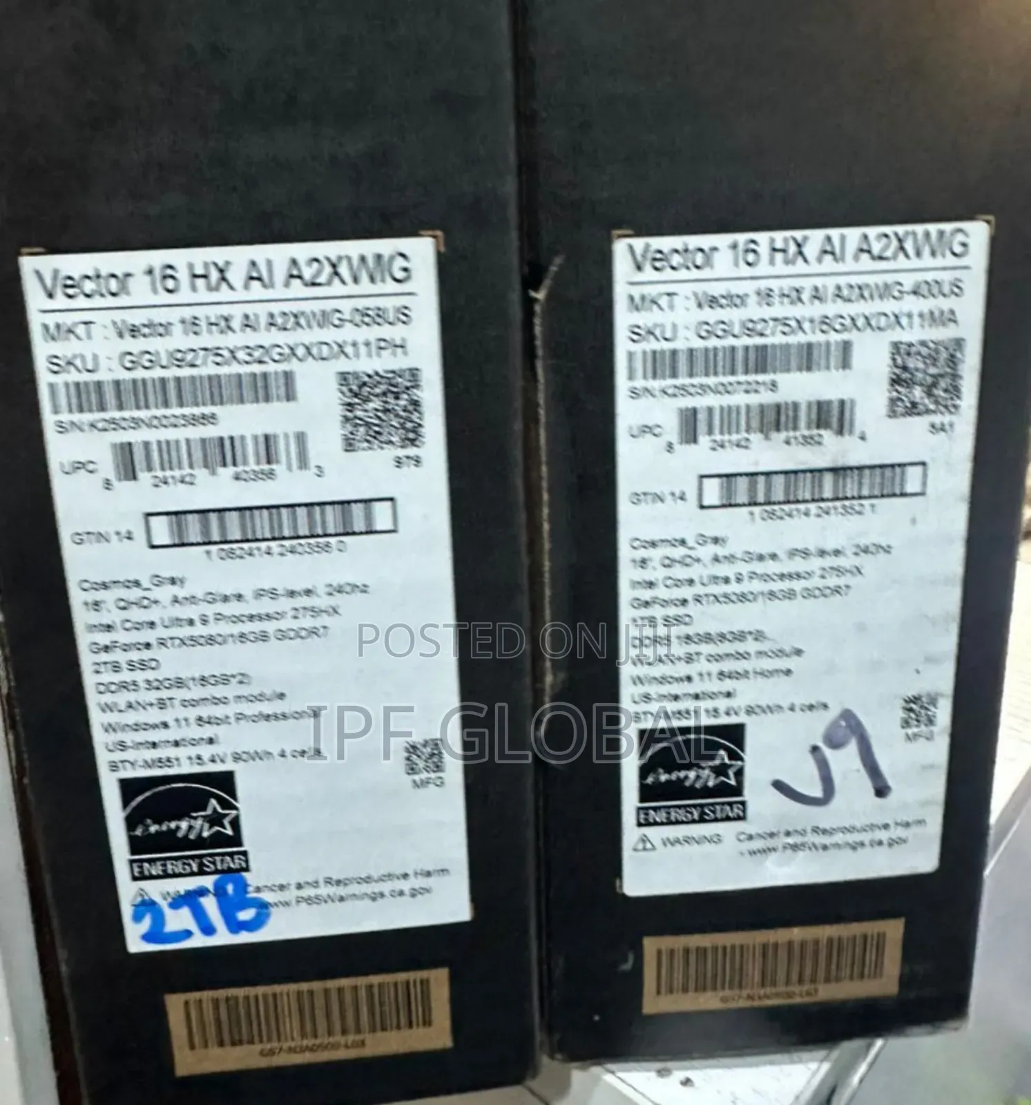 New Laptop MSI Vector 16 HX AI A2XWIG 16GB Intel Core Ultra 9 SSD 1T