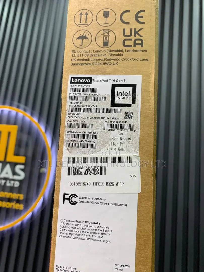 New Laptop Lenovo ThinkPad T14 G4 32GB Intel Core Ultra 7 SSD 1T