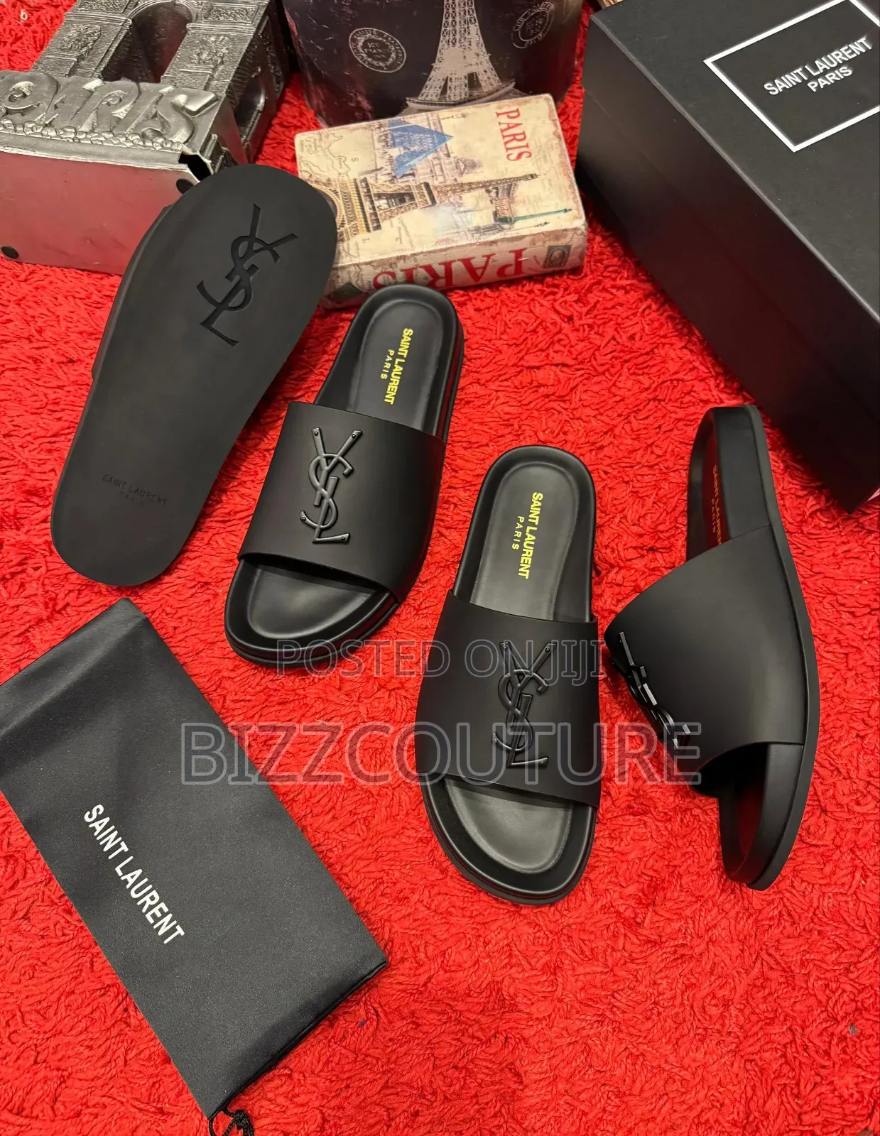 Original Italian Saint Laurent Sandals Available in Store
