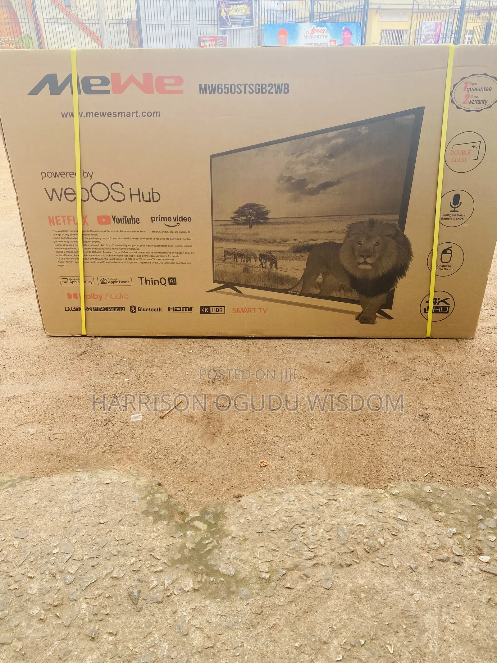 Mewe 65” Double Glass Tv Webos