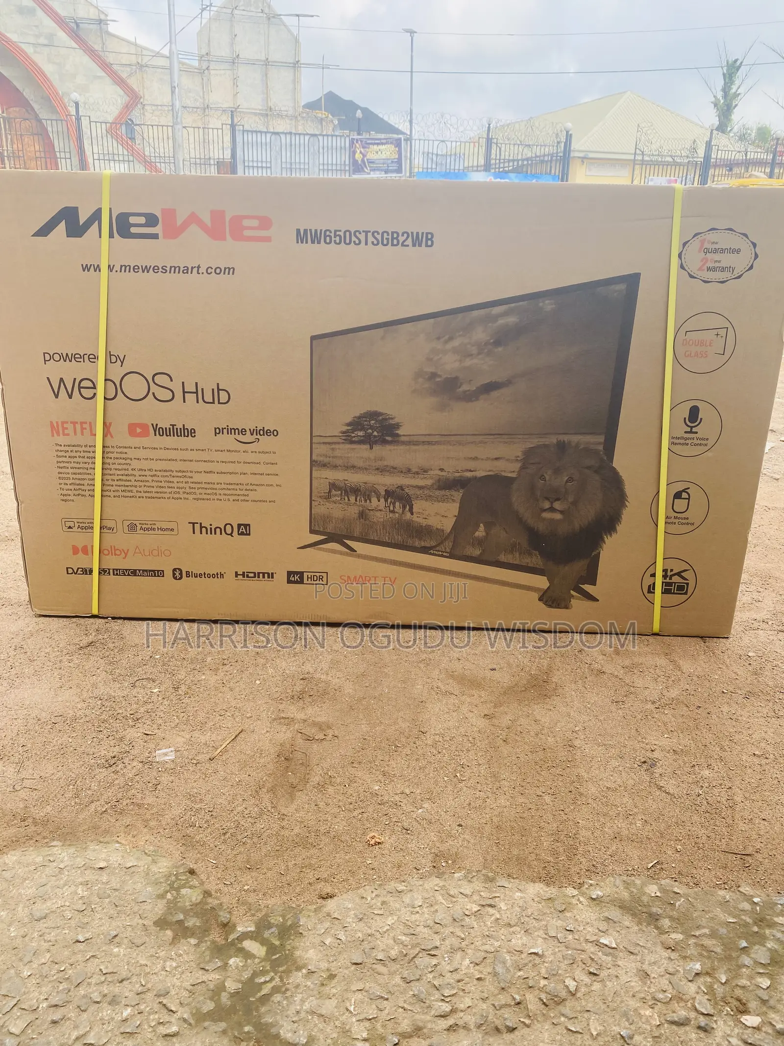 Mewe 65” Double Glass Tv Webos