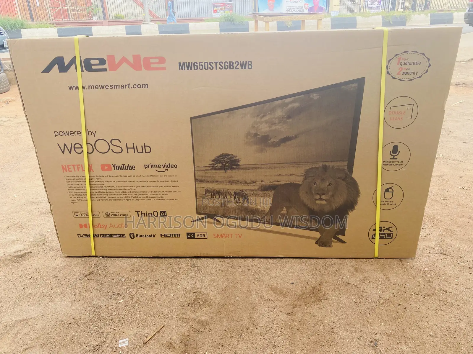 Mewe 65” Double Glass Tv Webos