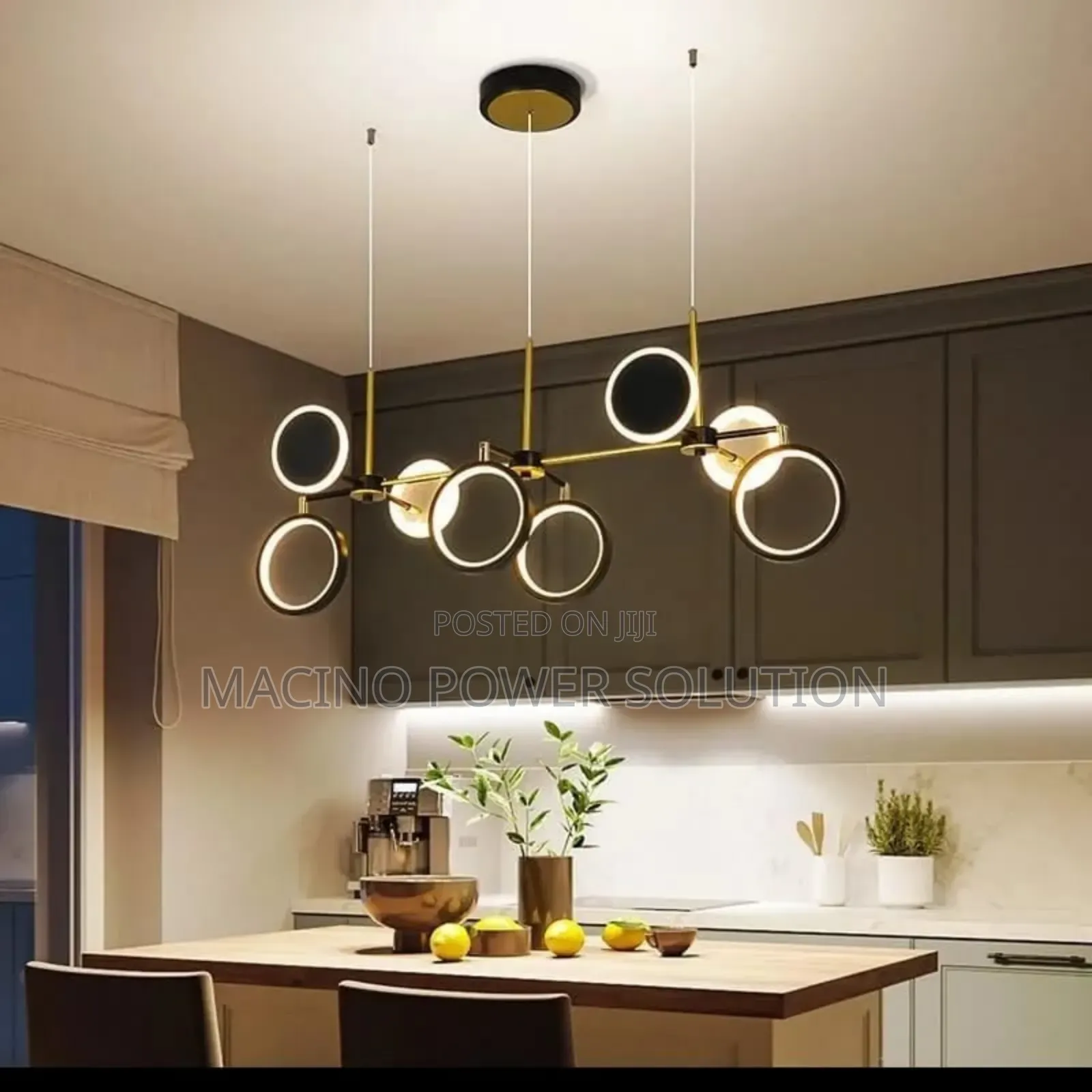 Vintage Chandelier Led Black Gold Nordic Light