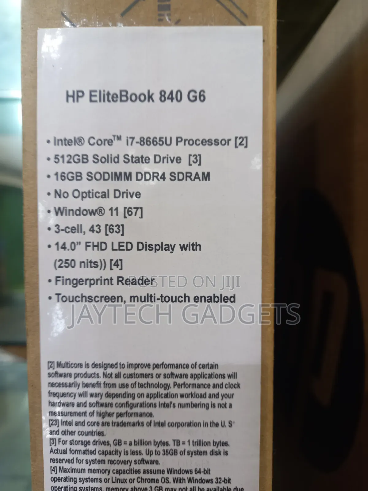New Laptop HP EliteBook 840 G6 16GB Intel Core I7 SSD 512GB