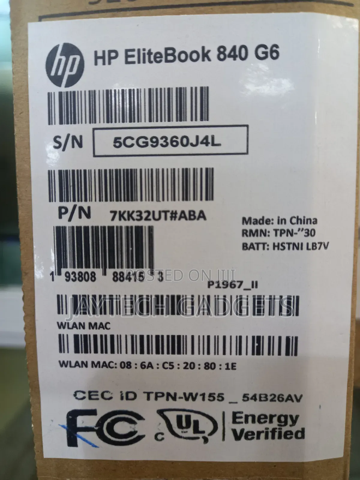 New Laptop HP EliteBook 840 G6 16GB Intel Core I7 SSD 512GB