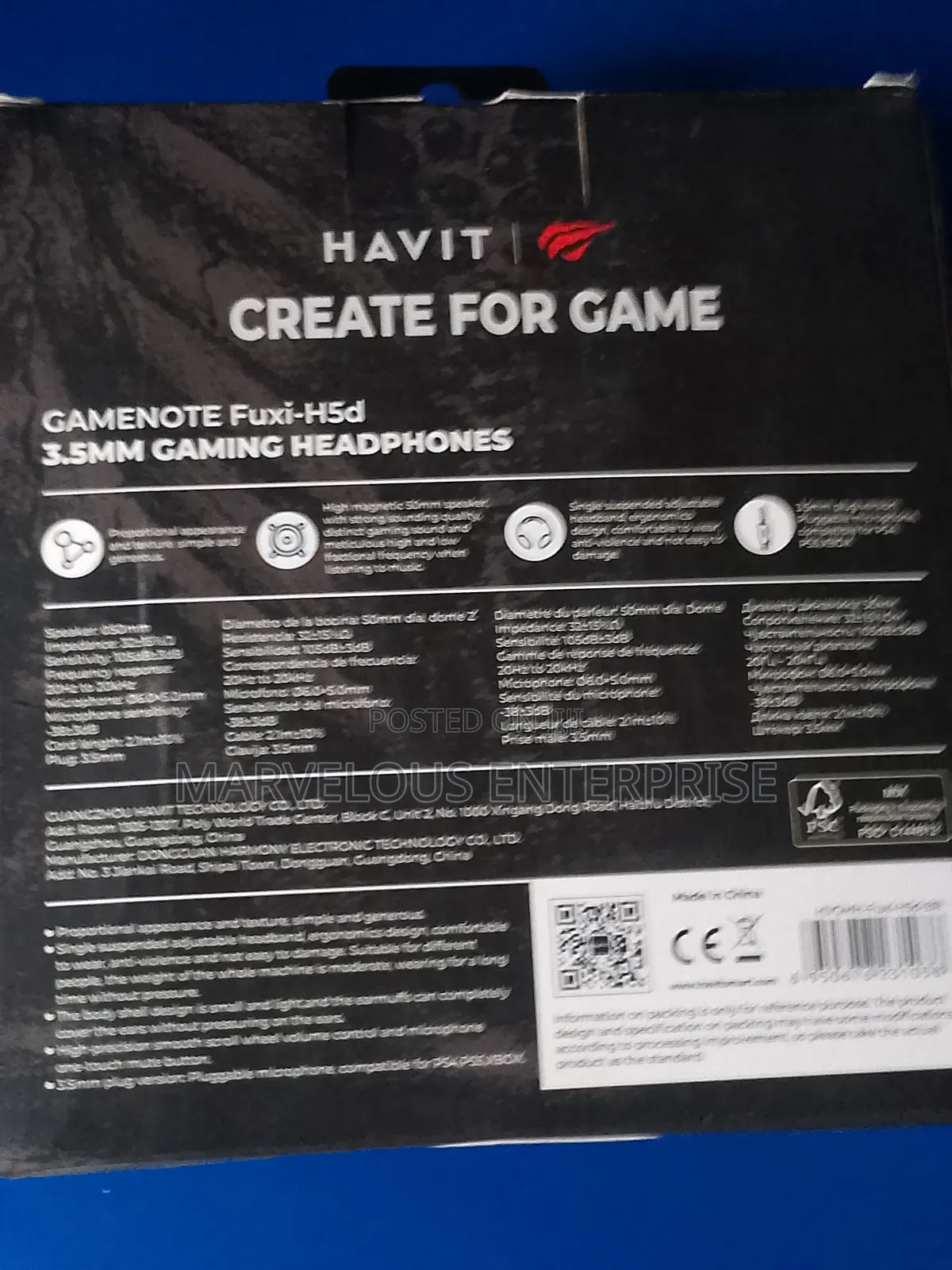 Havit Game Note Fuxi-H5d 3.5nm Gameing Head Phone.