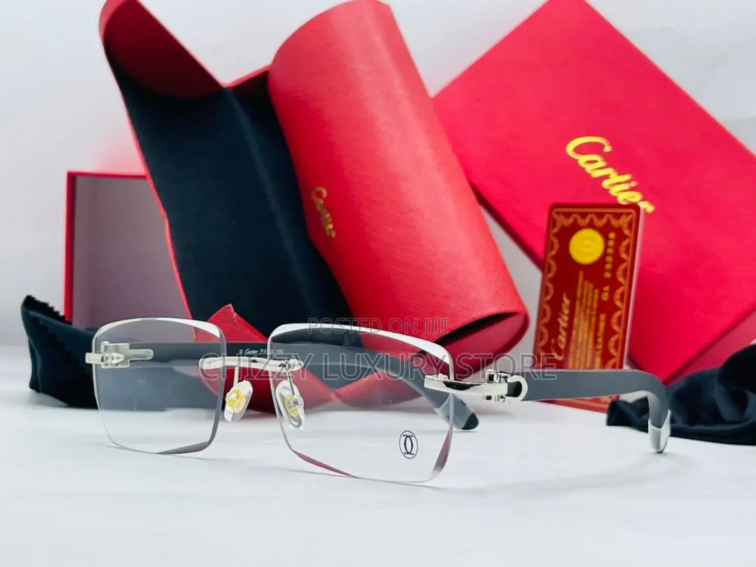 Cartier Quality Luxury Men Wooden Frame Glasses