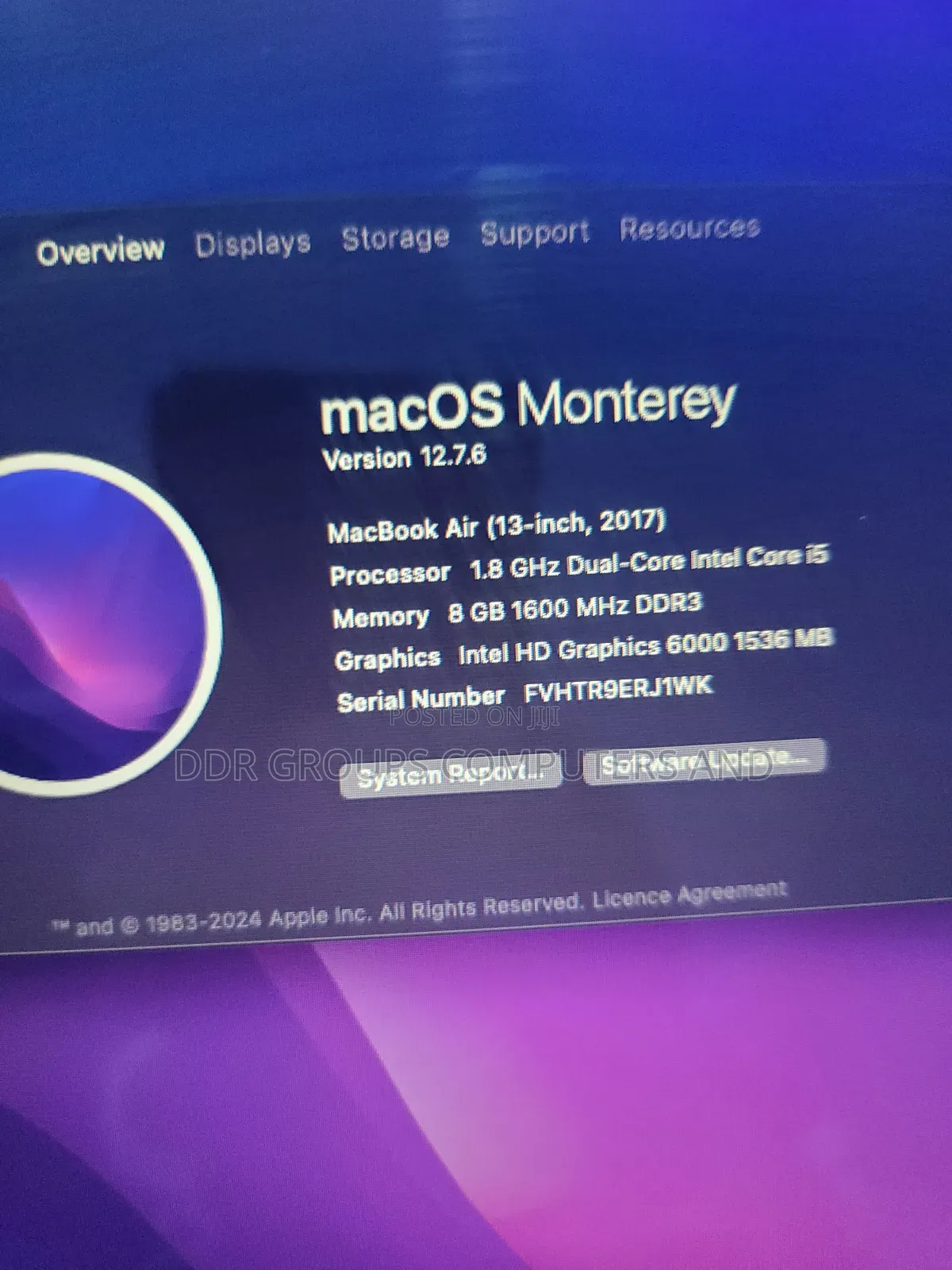 Laptop Apple MacBook 2017 8GB Intel Core I5 SSD 128GB