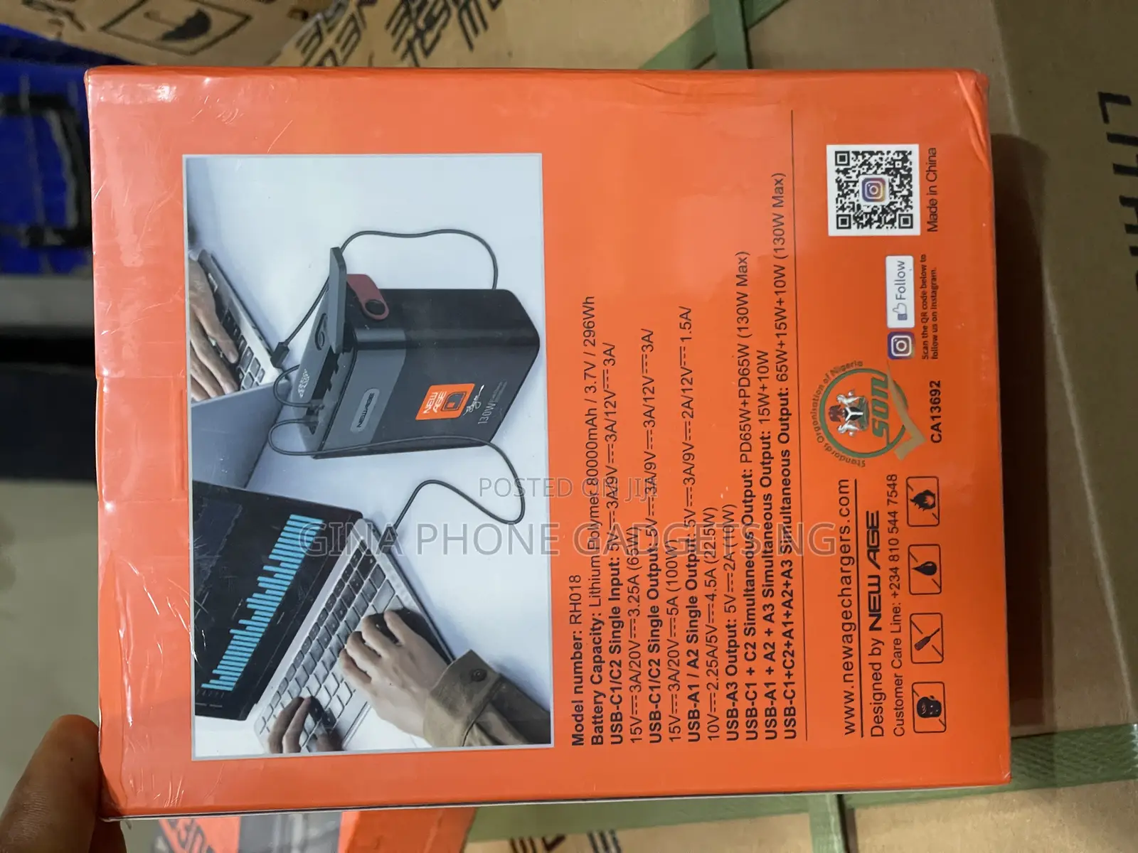 Newage 80000mah (130w) Power Bank