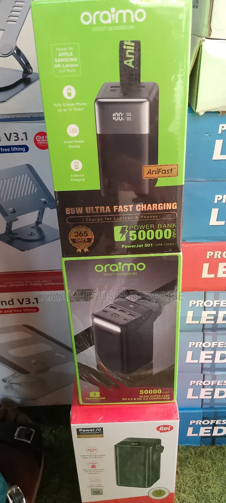 Oraimo Powerbox500 50000m-a-H 22.5w Powerbank With Led Light