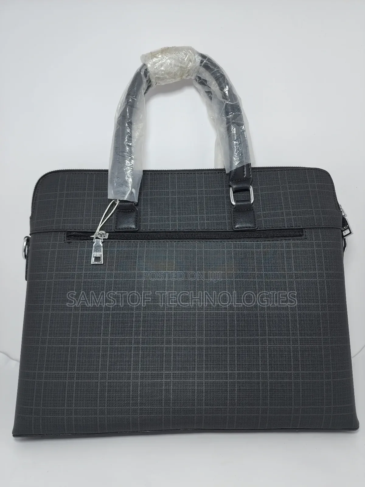 Prada Faux Leather Laptop Bag