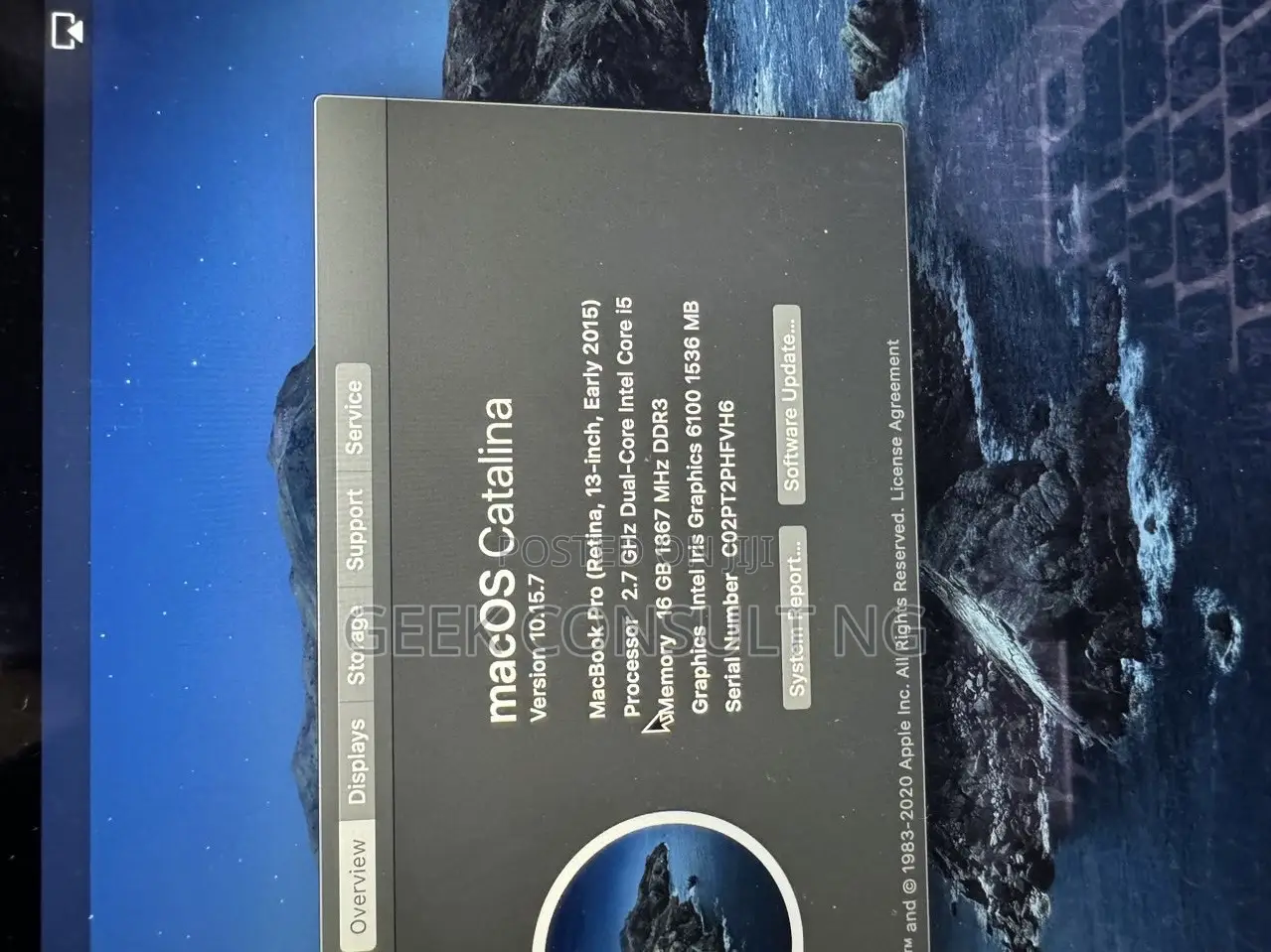 Laptop Apple MacBook Pro 2015 16GB Intel Core i5 SSD 256GB