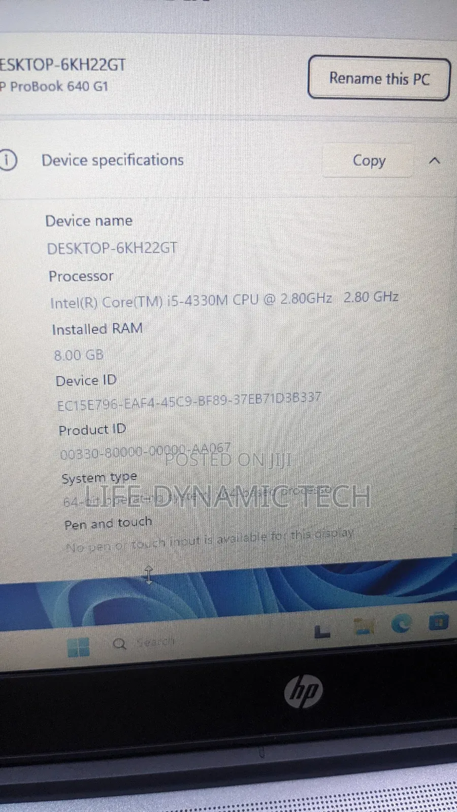 Laptop HP ProBook 640 G1 8GB Intel Core I5 HDD 500GB