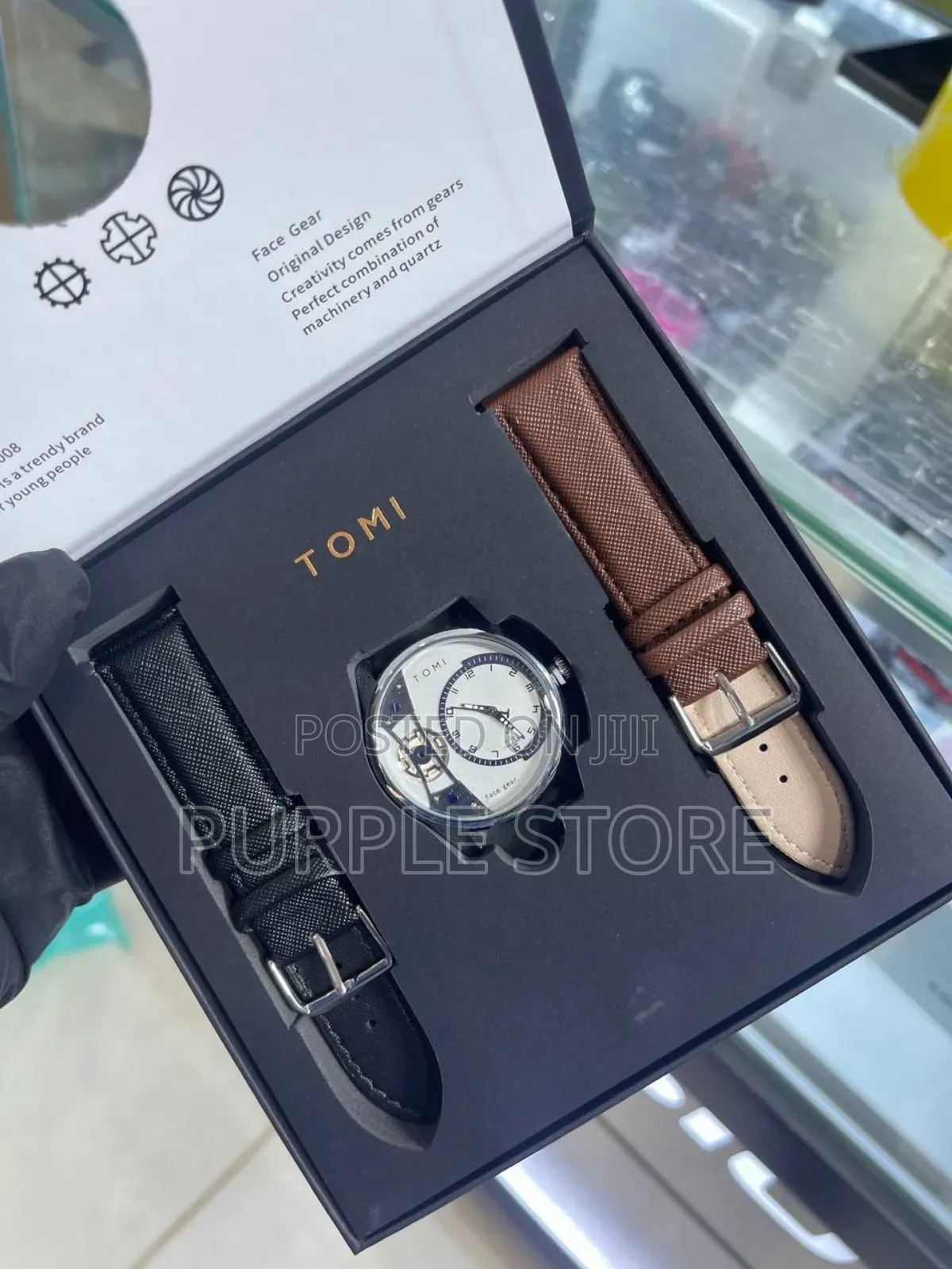 Tomi 2 Strap Quality Leather Watch Perfect for Gift