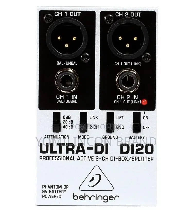 Behringer Ultra-di Di20 2 Channel Di Box/Splitter