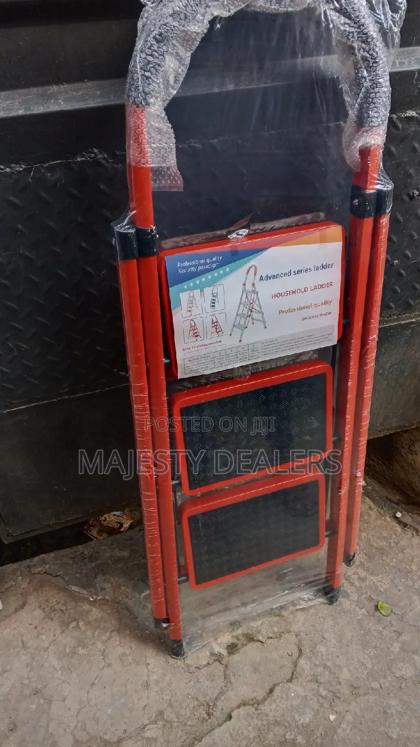 Ladder 3 Step Aluminum Foldable Steel for General Uses All Steps Call