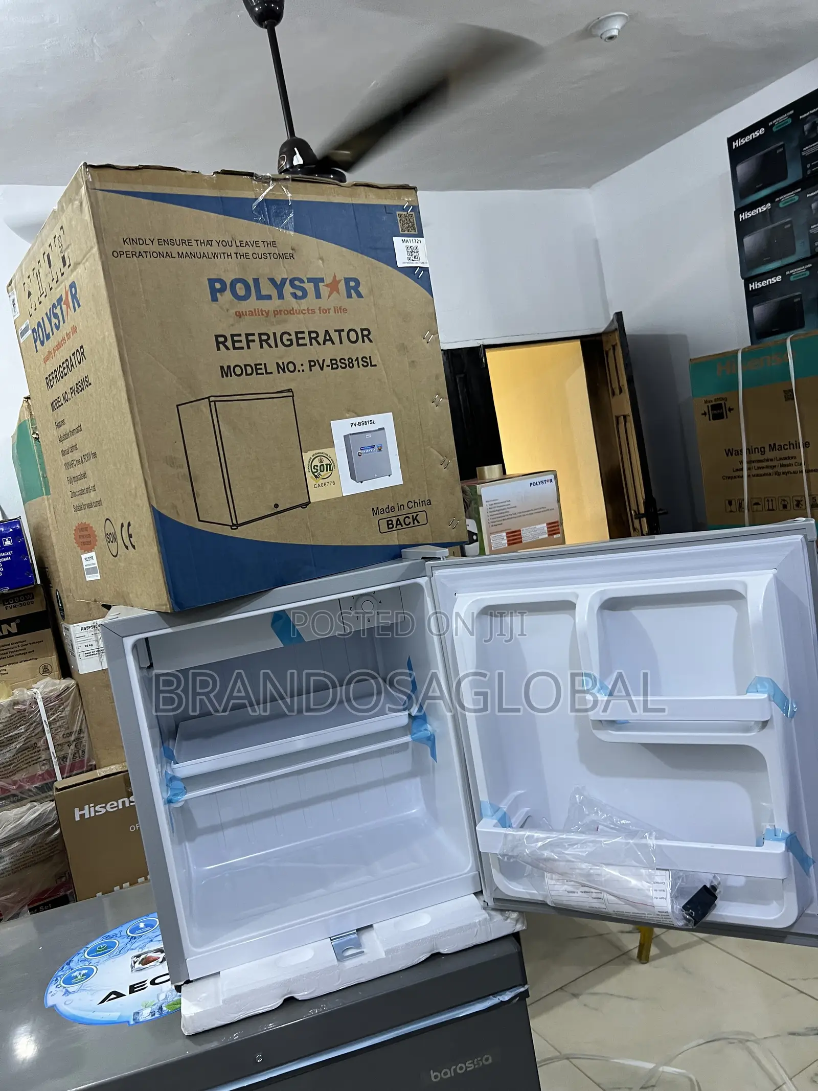 Polystar Pv-Bs81sl 45l Bedside Refrigerator With Strong Door Seal