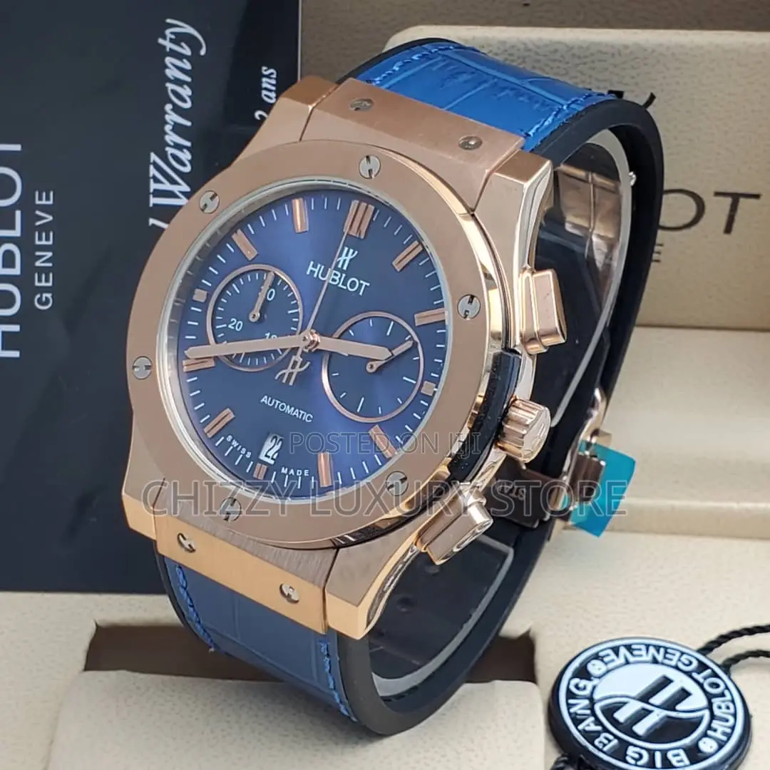 Hublot Quality Luxury Men Genuine Leather Wristwatch